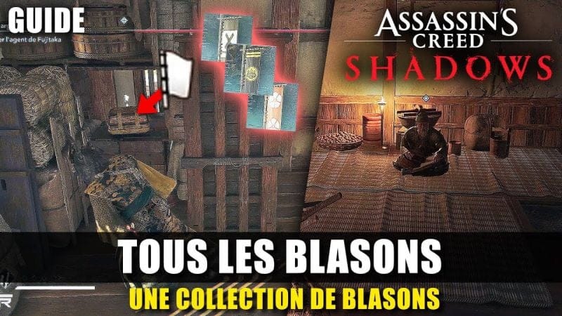 Assassin's Creed Shadows : Emplacement de tous les BLASONS (Ota Gyuichi) Une collection de Blasons