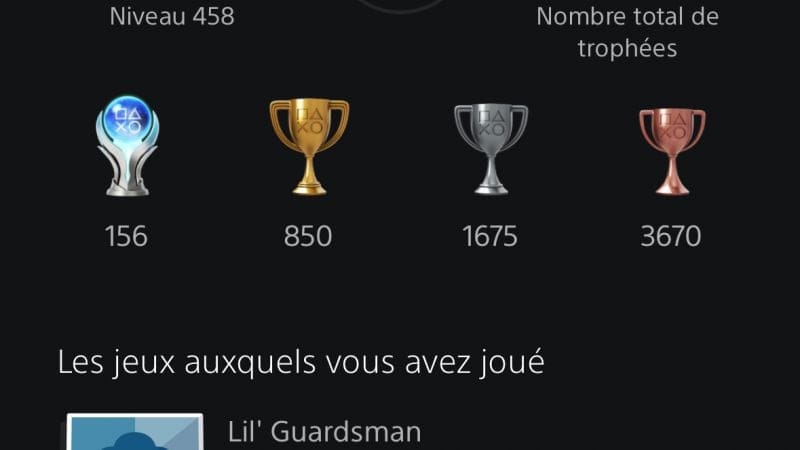# 156 ieme trophée Lil Guardsman