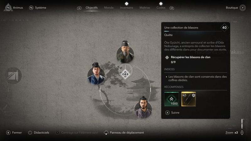 Une collection de blasons | Guide Assassin's Creed Shadows