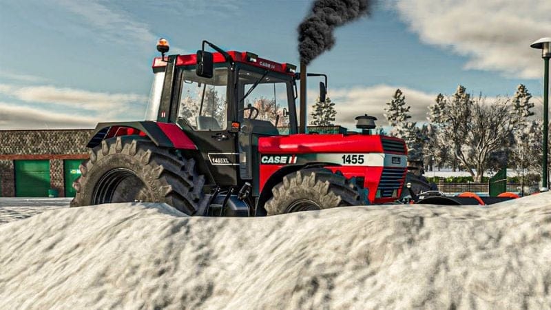 Trying to Remove Snow with IH 1455XL (Nearly Impossible) | Farming Simulator 25