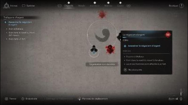Assassin's Creed Shadows Assassiner Le négociant d'argent Emplacement /Localisation