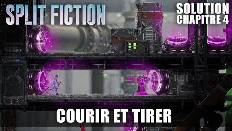 Split Fiction : Solution de Courir et Tirer au Chapitre 4 (La dernière aube) Metroid Rouge / Bleu