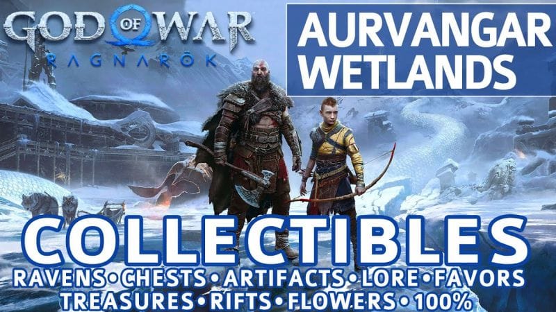 God of War Ragnarok - Aurvangar Wetlands All Collectible Locations (Chests, Artifacts, etc) - 100%