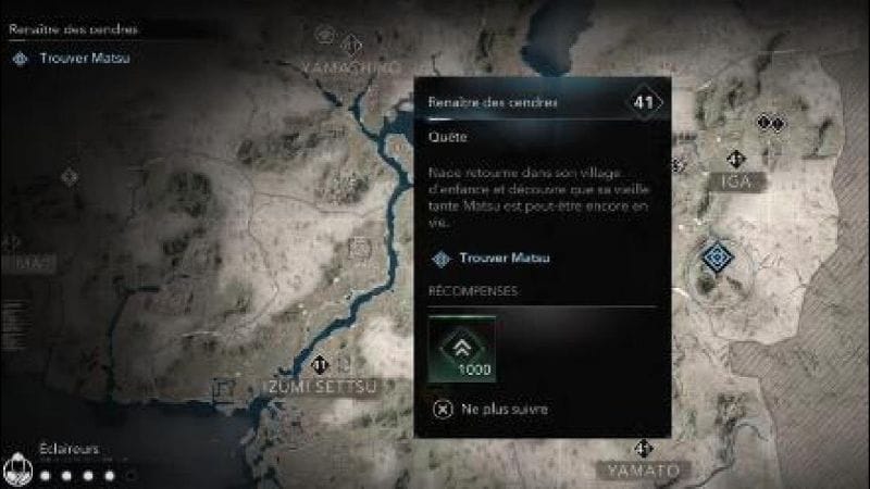 Assassin's Creed Shadows Quete Renaitre des centre - ou est Matsu Emplacement /Localisation