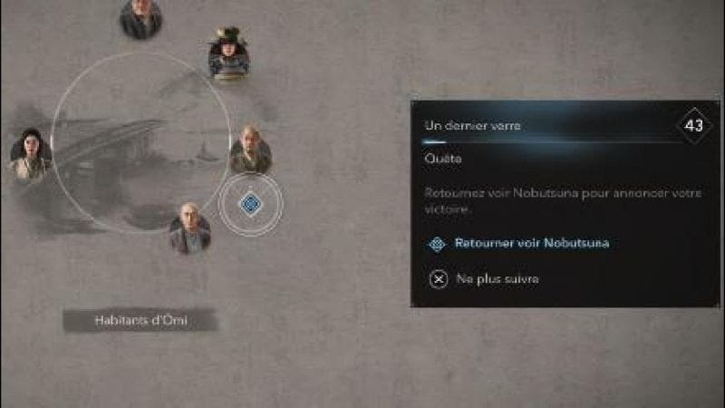 Assassin's Creed Shadows Retourner voir Nobutsuna Emplacement /Localisation