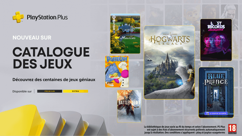 GEEKNPLAY - PlayStation Plus avril 2025 - Hogwarts Legacy, Battlefield 1, EA Sports PGA Tour et bien d'autres au programme