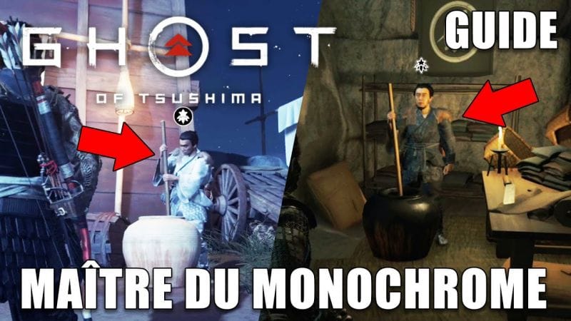 GHOST OF TSUSHIMA - Emplacements des Marchands de teinture Blanche et Noire (Maîtres du monochrome)