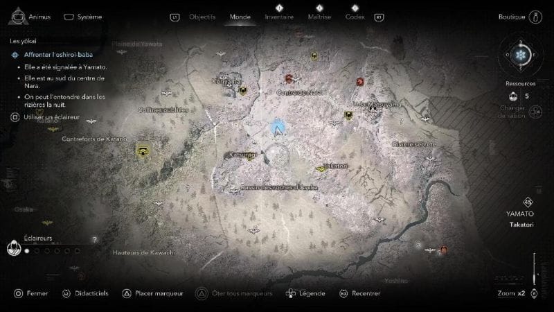 Assassin's Creed Shadows Cible Oshiroi-Baba emplacement /Localisation