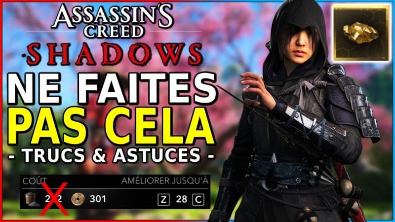 NE FAITES PAS CES GROSSES ERREURS dans AC SHADOWS (Trucs & Astuces)