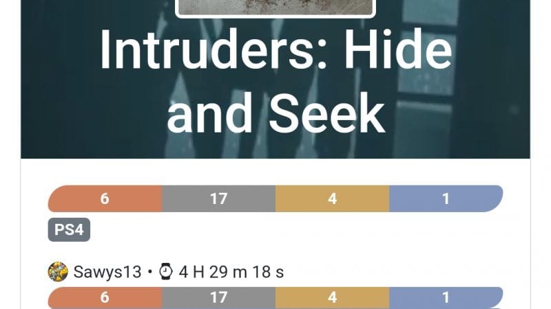Platine 319 - Intruders Hide and Seek ps4 psvr en 4h