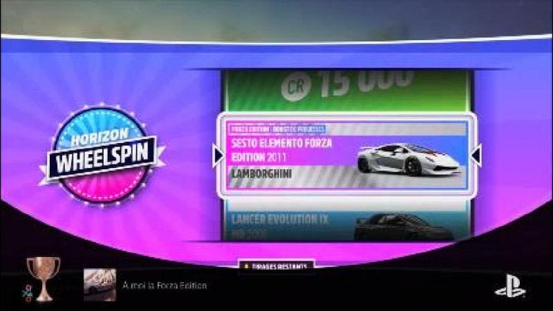 Forza horizon 5 Guide/Trophée A moi la Forza horizon Édition
