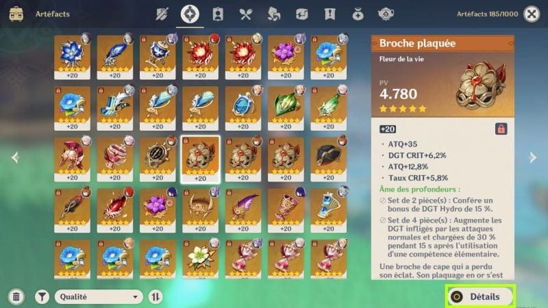 Genshin Impact : Pourquoi on loot encore des artefacts moisis après 1000 runs ?