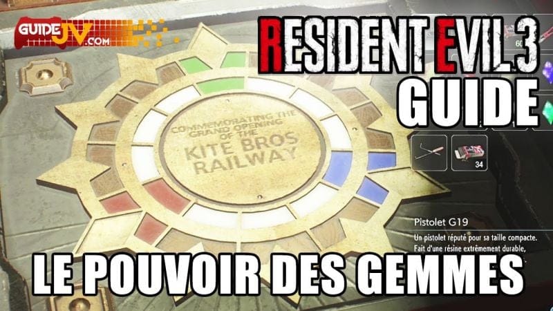 RESIDENT EVIL 3 - COMMENT PLACER TOUTES LES GEMMES DANS L'HORLOGE DU MÉTRO (Le Pouvoir Des Gemmes)
