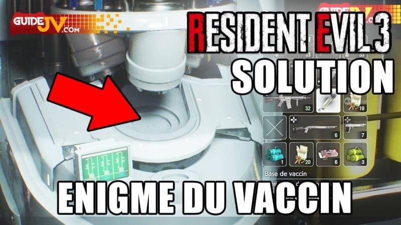 RESIDENT EVIL 3 - SOLUTION DE L'ÉNIGME DE LA SYNTHÉTISATION DU VACCIN (Nest 2)