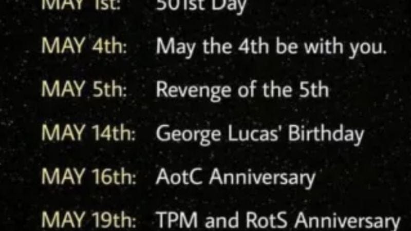 Le mois de mai c est le mois de star wars !!!