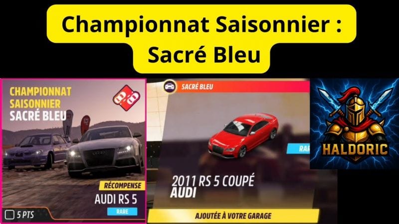 Championnat Saisonnier : Sacré Bleu. (DLC 2, Aventure de rallye) Sacre. Forza Horizon 5 (FH5)