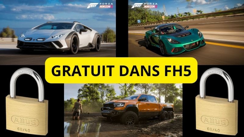 GRATUIT : Lamborghini Huracán Sterrato, Lotus Exige Cup 430 & Hennessey Mammoth 6x6. Forza Horizon 5