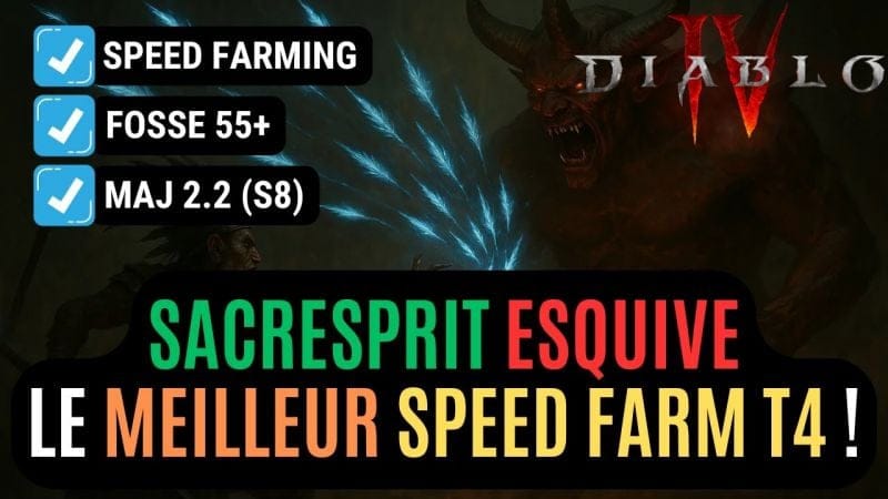 Le Build Incroyable Du Sacresprit Esquive Speed Farming T4 En Saison 8 Dans Diablo 4 !