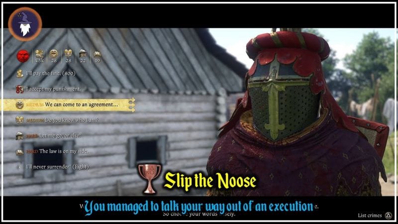 KINGDOM COME DELIVERANCE 2 | TROPHY - SLIP THE NOOSE [You talked your way out of an execution]