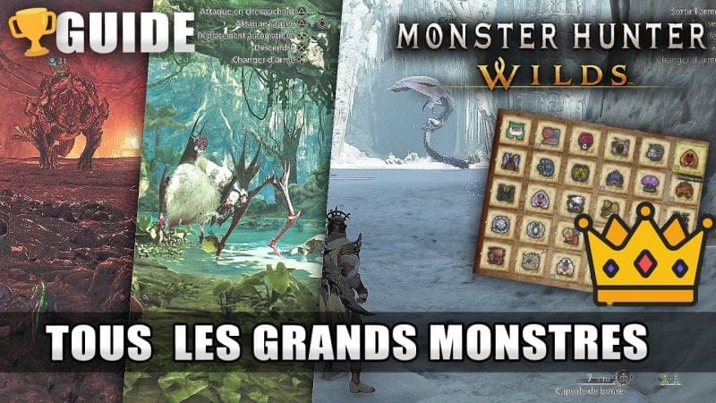 Monster Hunter Wilds : Tous les GRANDS MONSTRES (Guide 100% Couronnes d'Or) Dieu de la Chasse
