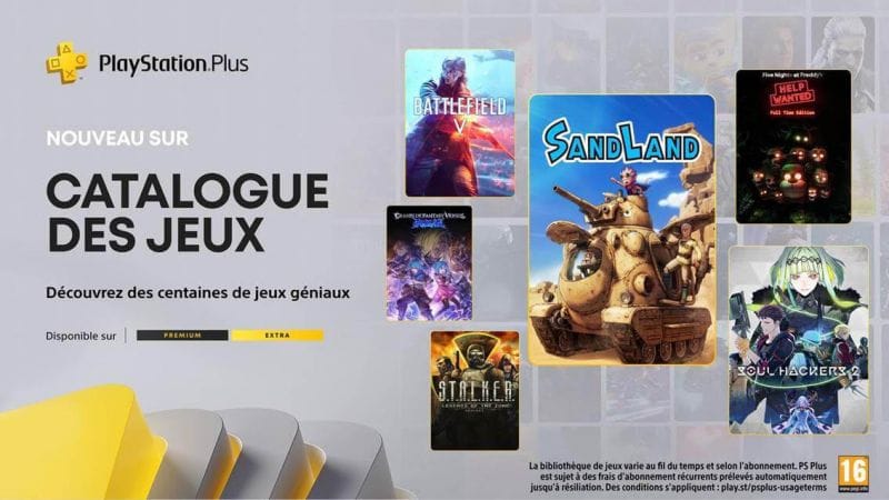GEEKNPLAY - PlayStation Plus Mai 2025 - Sand Land, Soul Hackers 2, Battlefield V et bien d'autres jeux débarquent