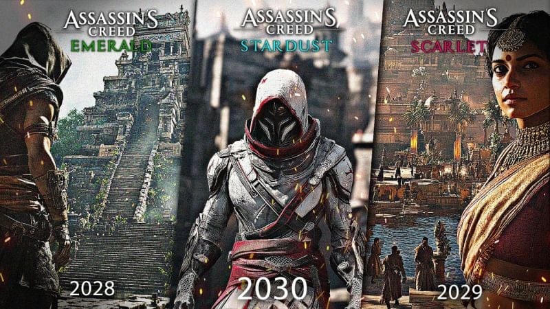 9 NOUVEAUX projets Assassin's Creed 🔥Entre 2026 et 2031 !! (Scarlet | Stardust | Emerald, ...)