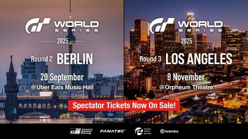 Mise en vente des billets pour les Gran Turismo World Series 2025 : "Manche 2 - Berlin" et "Manche 3 - Los Angeles" ! - World Series - gran-turismo.com