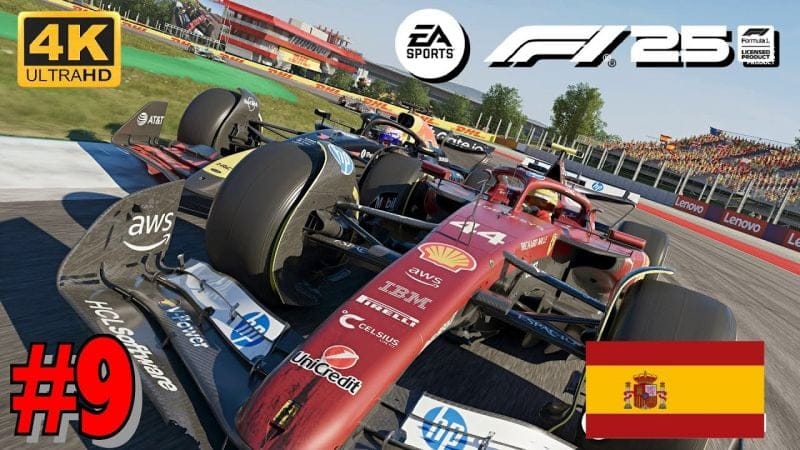 F1 25 Mode Carrière - GRAND PRIX D'ESPAGNE - HAMILTON FERRARI 4K Ultra 60fps