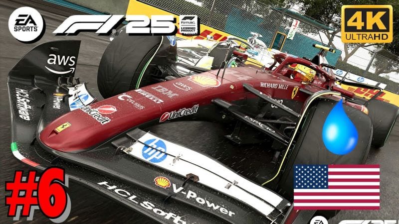 F1 25 Mode Carrière - GRAND PRIX DE MIAMI - HAMILTON FERRARI 4K Ultra 60fps