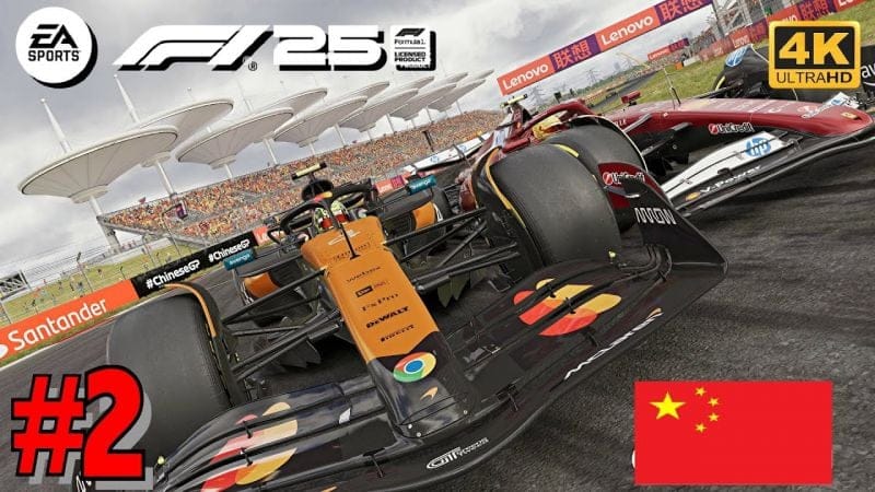 F1 25 Mode Carrière - GRAND PRIX DE CHINE / SHANGAÏ - HAMILTON FERRARI 4K Ultra 60fps