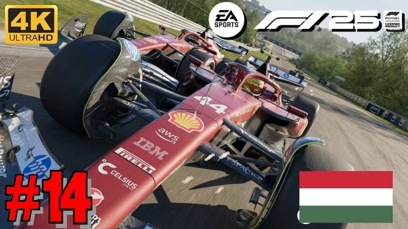 F1 25 Mode Carrière - GRAND PRIX DE HONGRIE - HAMILTON FERRARI 4K Ultra 60fps