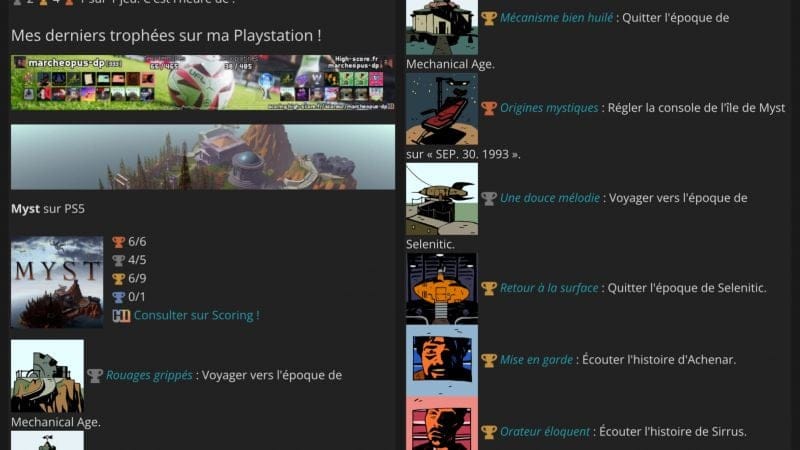 Guide platine Myst part 4 b retour et Fins multiples