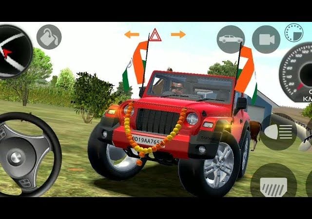 Red ♥️ 4x4 Thar Game Play Video Indian Cars Simulator 3D Game Play