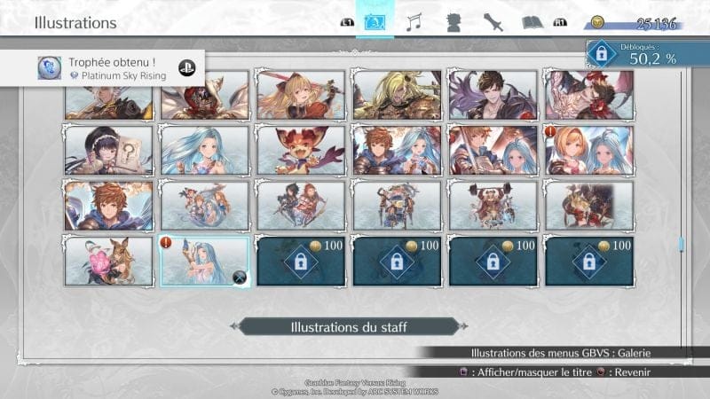 Platine n°280 : Granblue Fantasy Versus Rising (PS4)