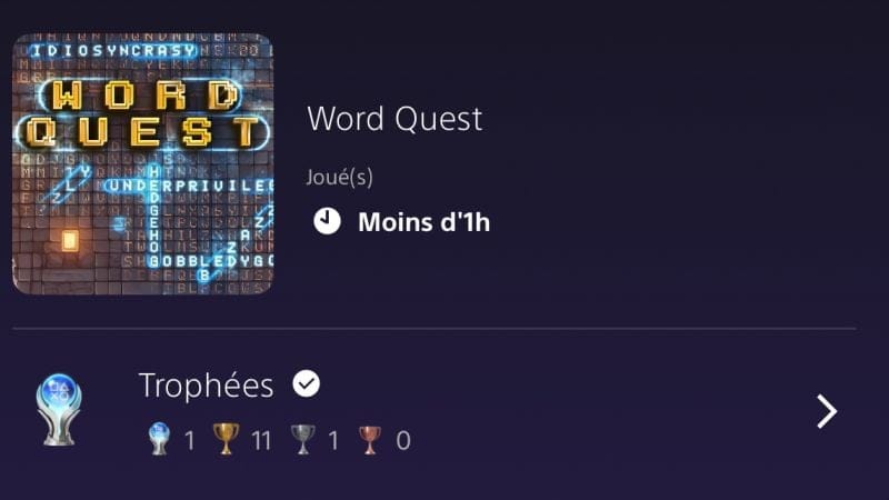 Platine #146 - Word Quest