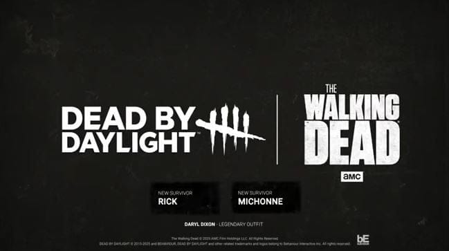 GEEKNPLAY - Dead by Daylight x The Walking Dead - Rick, Michonne et Daryl débarquent le 29 juillet 2025 avec un nouveau chapitre épique