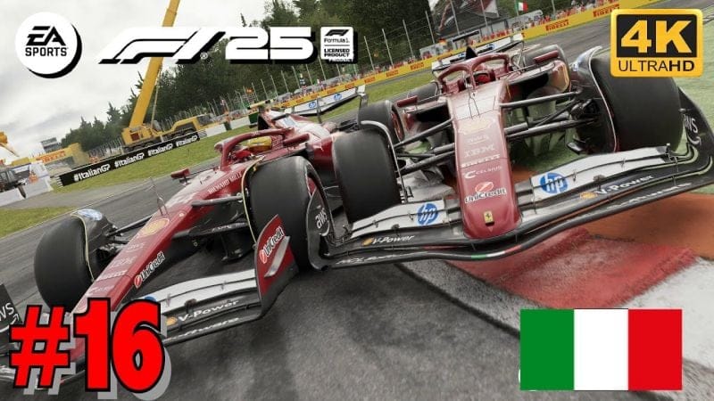 F1 25 Mode Carrière - GRAND PRIX D'ITALIE MONZA - HAMILTON FERRARI 4K Ultra 60fps