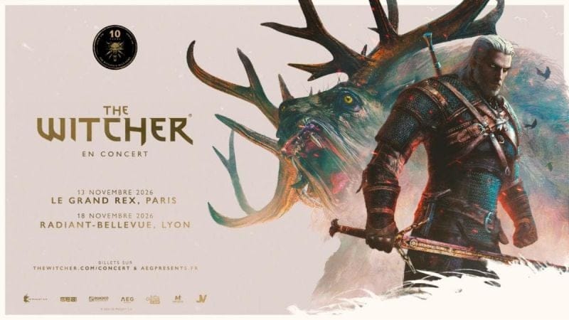 The Witcher en Concert : Maximum Entertainment à nouveau partenaire pour la tournée en France 2026