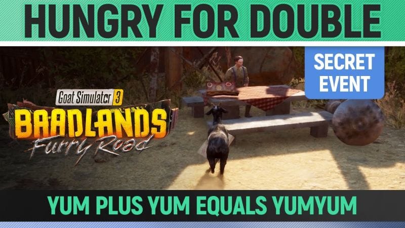 Goat Simulator 3: Baadlands Furry Road - Secret Event - Hungry for Double (Pizza with Pizza Topping)