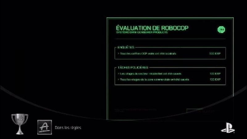 Robocop Unfinished Business - Trophée Dans les règles