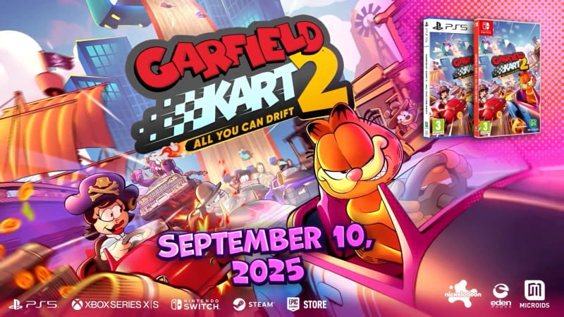 Oubliez Mario, Sonic et Kirby, Garfield Kart 2 veut voler la vedette au mois de septembre