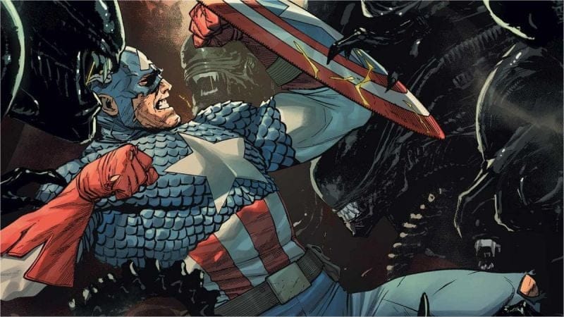 Captain America affronte un Alien dans ce nouveau crossover comics | SDCC 2025