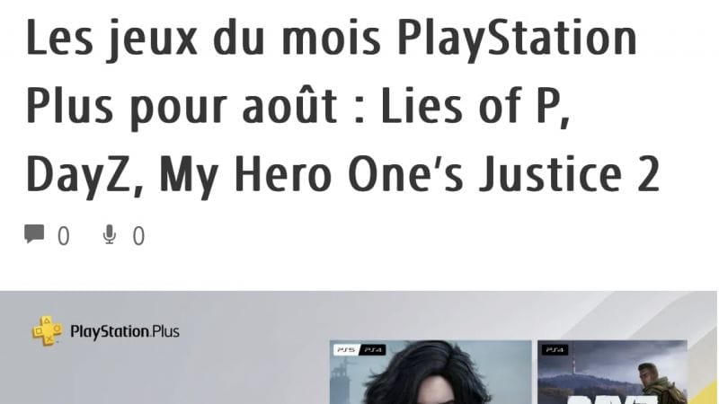 Jeux ps plus aout