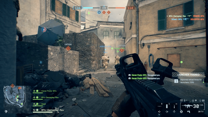 Gameplay multi Battlefield 6 : une partie en mode Domination sur Iberian Offensive