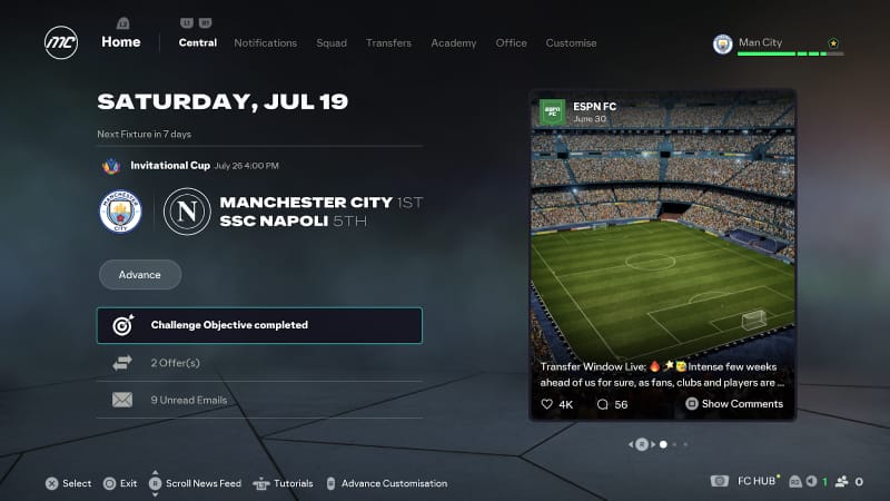 Quelles sont les nouveautés du mode Carrière d'EA Sports FC 26 ?