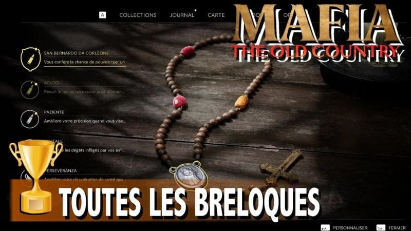 OÙ TROUVER TOUS LES BRELOQUES / Perles / Médaillons COLLIER & L'AMÉLIORER - MAFIA THE OLD COUNTRY