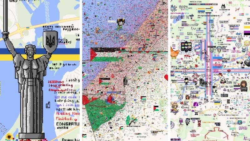 La «Pixel War» est de retour : une fresque collaborative, mais aussi le terrain de combats politiques