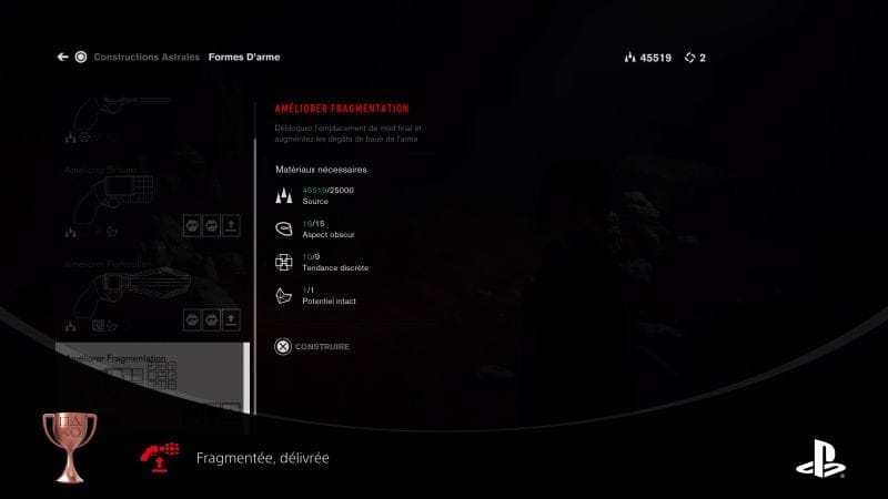 Fragmentée, délivrée – Trophée argent