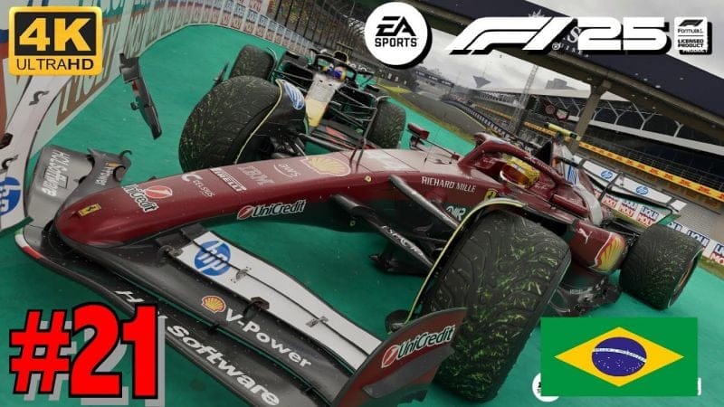 F1 25 Mode Carrière - GRAND PRIX DU BRÉSIL - HAMILTON FERRARI 4K Ultra 60fps
