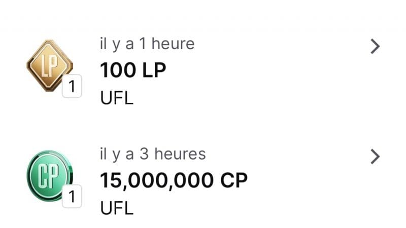 Drops UFL dernier jour demain aprem les nouveaux